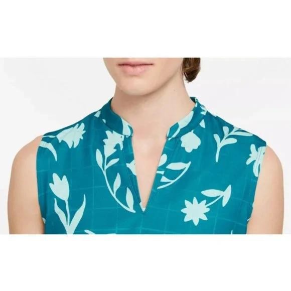 NWT Nike Women's Victory Floral Print Sleeveless Golf Polo - Picture 5 of 6